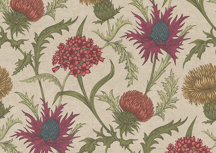 Acanthium, Garnet - Made to Measure Curtains - Image 8